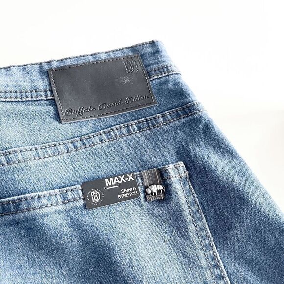 Buffalo David Bitton 1972 Mens Denim Max X Skinny Stretch Jeans Blue 34 - Picture 4 of 12